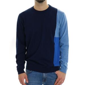 MAGLIA COLOR BLOCK BLU